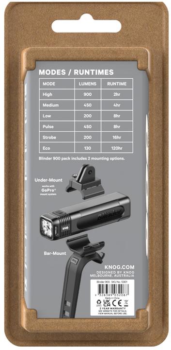 Actual product image knog. Blinder (900 lm)