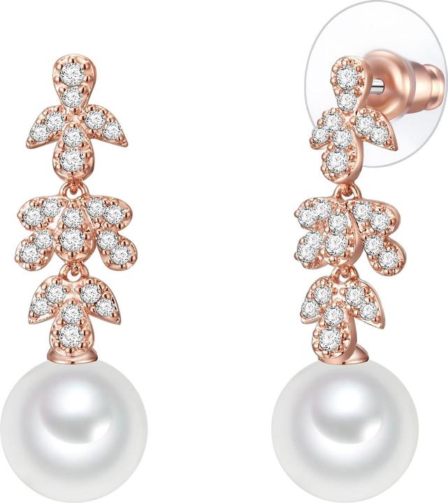 Immagine prodotto Lulu & Jane Donna Ottone Zirconia Shell Core Pearl Oro Rosa - 29305 (Ottone)