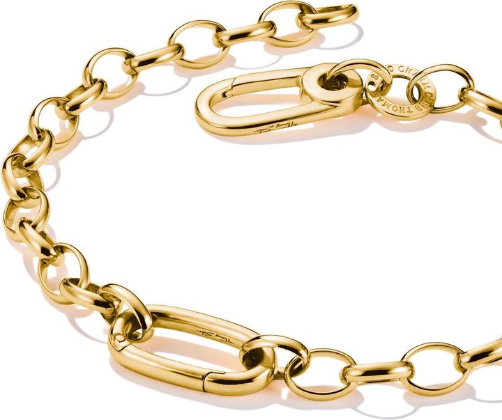 Thomas Sabo Charm-Armband mit einem Connect Link vergoldet (15 cm, Silber 925)