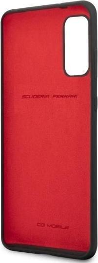Actual product image Ferrari On Track Liquid Silicone Case Shield for G980F Samsung Galaxy S20 - black (Samsung Galaxy S20)