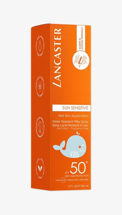 Immagine prodotto Lancaster Clean Sun Sensitive Kids Milky (Spray solare, SPF 50+, 150 ml, 150 g)