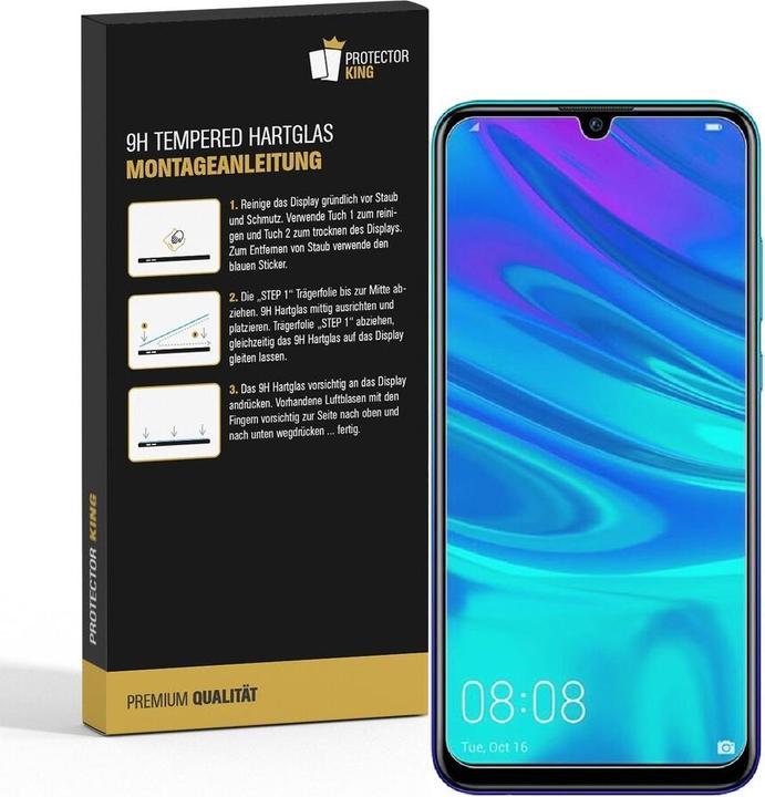 Produktbild Protectorking 1x echtes Tempered 9H Panzerhartglas 3D KLAR (1 Stück, Honor 10 Lite)