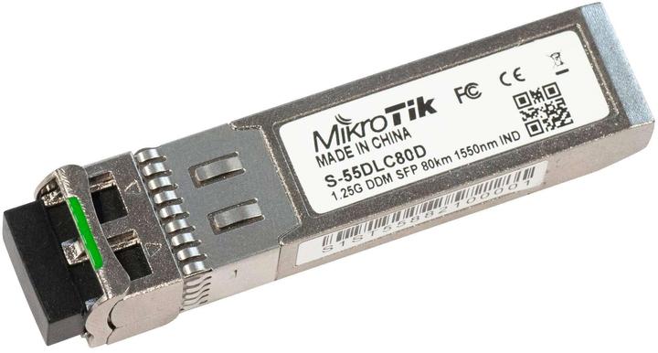 MikroTik S-55DLC80D - 1.25G, SM, 1550nm, 80km SFP module with dual LC connector