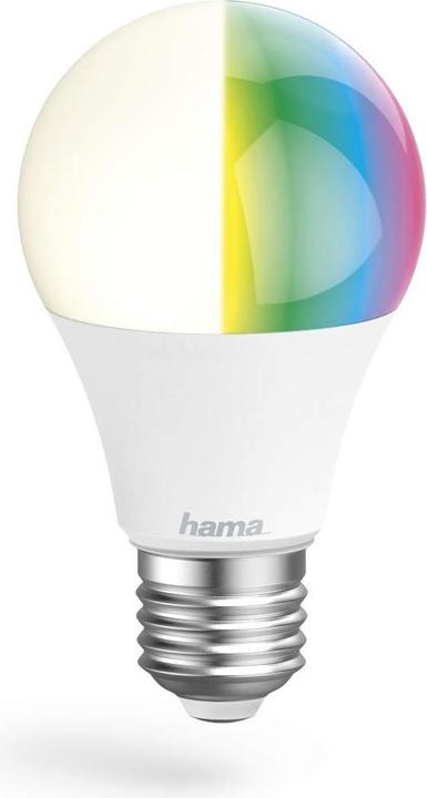 Actual product image Hama WLAN LED lamp, E27, 10W, RGBW, without hub, for voice/app control (E27, 10 W, 806 lm, 1 x, G)