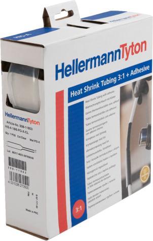 Produktbild HellermannTyton Schrumpfschlauch-Box transparent 18.0 mmx6.0 mmx4 m (1 x)