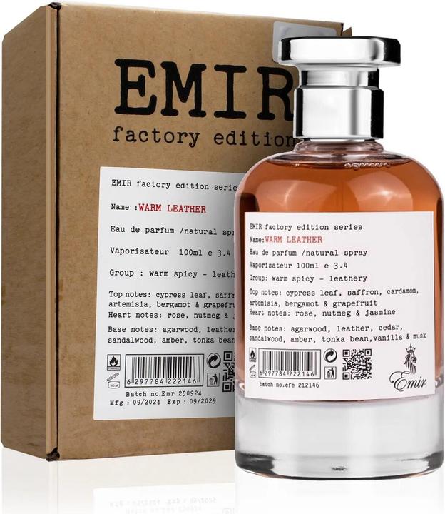 Actual product image Emir Warm Leather Factory Edition Edp 100 ml (Eau de parfum, 100 ml)