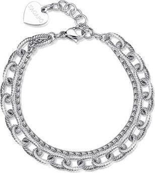 Sagapo S'Agapõ - Modern Chunky Double Steel Bracelet SHK65
