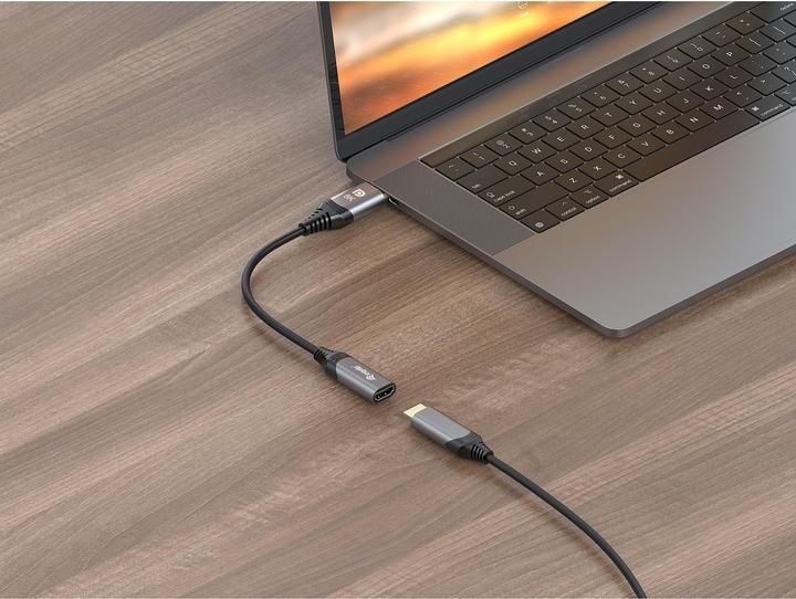 Produktbild equip Displayport->HDMI Adapter 1.4 St/Bu 8K/60Hz grau (HDMI, 1 cm)