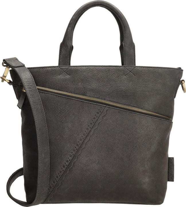 Immagine prodotto Micmacbags Hide & Stitches Marrakech Handtasche - Schwarz - 100% Leder