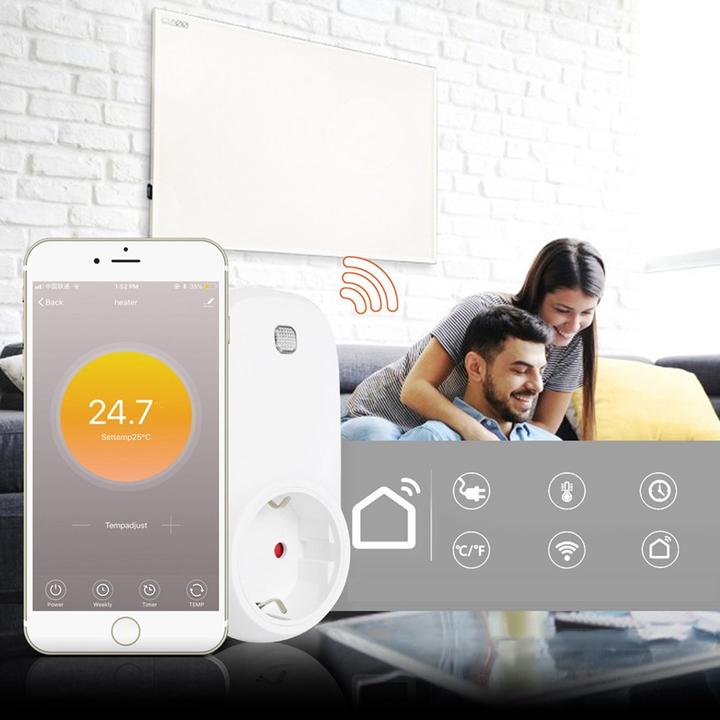 Actual product image Cronos WiFi socket thermostat for Grafen Basic / Carbon P800 and P1000 infrared heaters