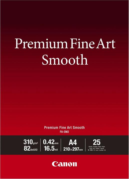Canon FA-SM 2 Premium FineArt Smooth A 4, 25 Blatt, 310 g (310 g/m², A4, 1 x)