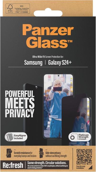 Produktbild PanzerGlass Privacy (1 Stück, Samsung Galaxy S24+)