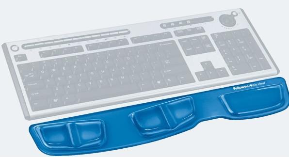Produktbild Fellowes Health-V Crystal Tastatur-Handgelenkauflage blau
