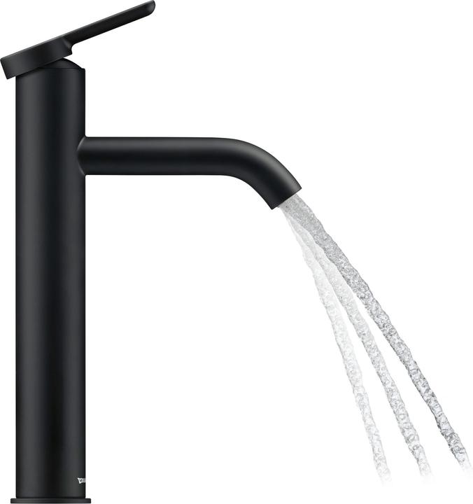 Produktbild Duravit Einhebel-Waschtischmischer C.1 L o Zugstangen-Ablaufgarnitur schwarz matt