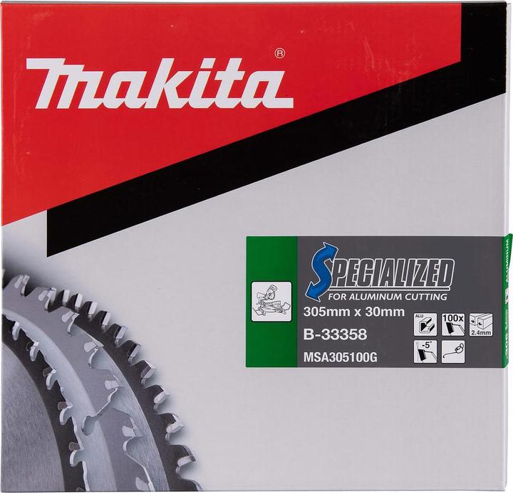 Actual product image Makita SPECIALIZED DISC SAW ALUMINUM 305x30mm 100 TEETH