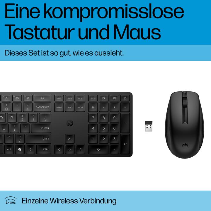 Image du produit HP 655 Wireless KB/MSE Combo WHT France (DE, Sans fil)