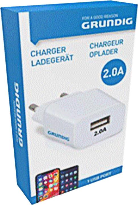 Actual product image Grundig USB-A charger, 1.8 A / 9 watts, set of 4 (9 W)