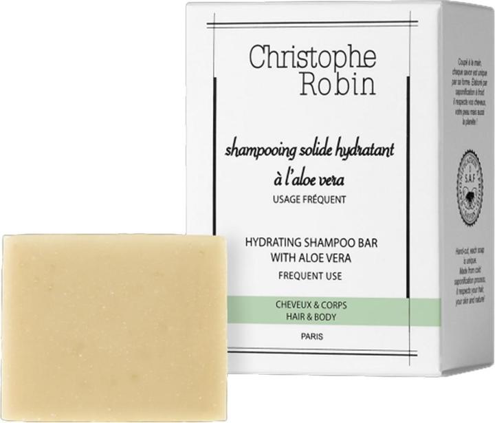 Produktbild Christophe Robin Hydrating Shampoo Bar with Aloe Vera (100 ml, Festes Shampoo)