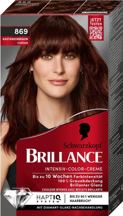 Produktbild Schwarzkopf Brillance Intensiv-Color-Creme 869 Kastanienbraun (869 Kastanienbraun)