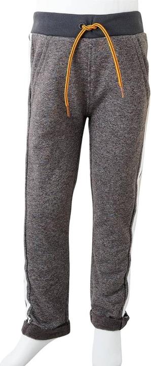 Actual product image VidaXL Children's tracksuit bottoms dark grey melange 128,Material: 80 (128)