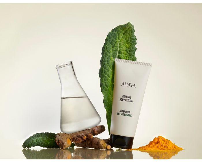 Actual product image Ahava Superfood Renewal Body Peeling "Kale & Turmeric" - Revitalizing Body Peeling (200 ml)