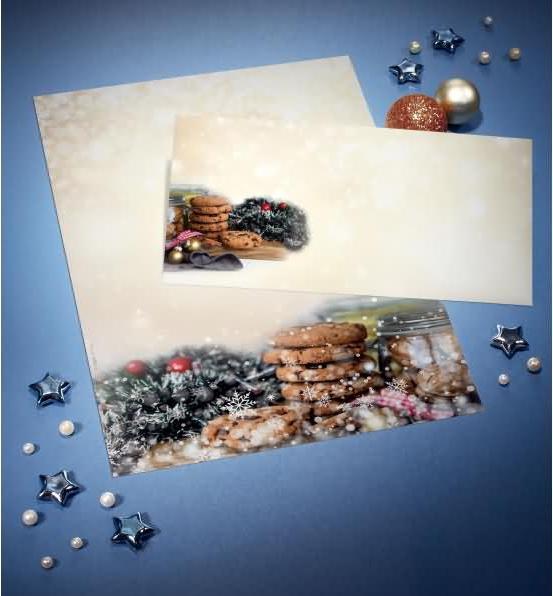 Actual product image Sigel Christmas envelope 11x22cm DU304 90g,Winter Smell 25 pieces (11 x 22 cm, 25 x)