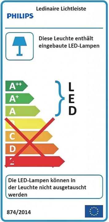 Energie-Label Philips Lichtleiste (2100 lm, G13)