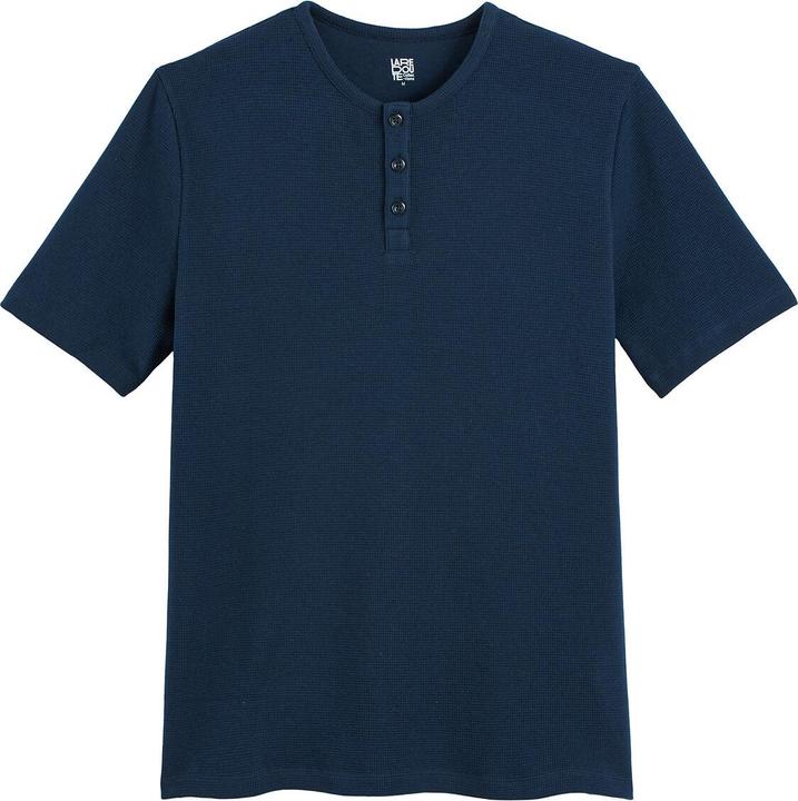 Actual product image La Redoute Collections T-shirt top with a round neckline and small button placket (M)