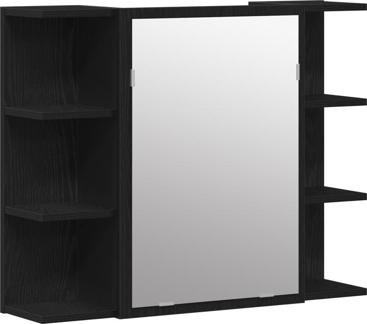 Produktbild VidaXL Badezimmermöbelset Set aus 3 Schwarzes Eichen Holzwerkstoff