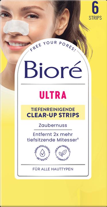 Bioré Ultra-tiefenreinigende Clear-Up Strips mit Zaubernuss (Reinigungstücher)