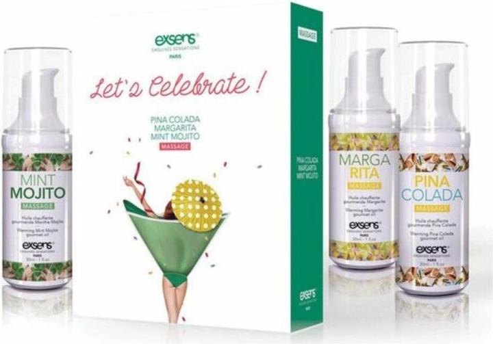Image du produit Lovetoy FAISONS LA FÊTE! Huiles de massage gourmandes chauffantes (Mint Mojito, Margarita, Pina Colada) 3 (90 ml)
