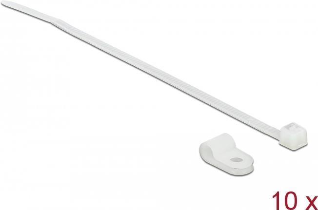 Produktbild Delock Kabelbinder-Kit - 15 cm - weiss (150 mm, 10 Stk.)