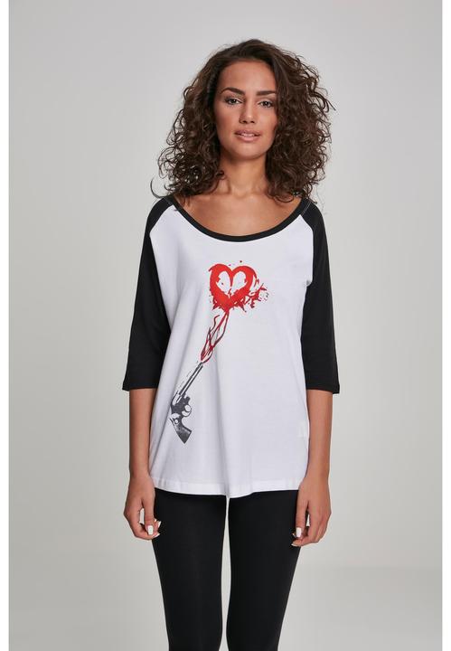 Immagine prodotto Merchcode Tee Raglan con cuore di pistola da donna (XS)
