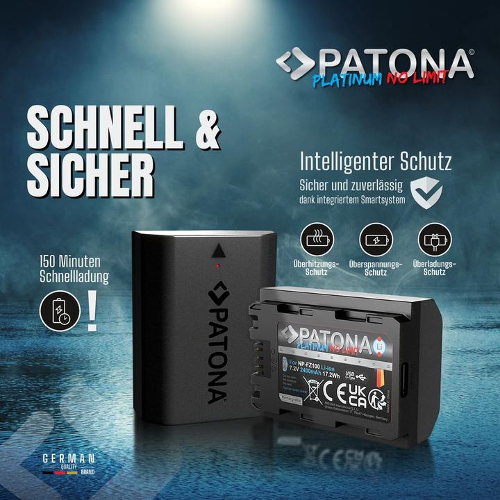 Produktbild Patona Platinum NP-FZ100 USB-C (Kamera Akku)