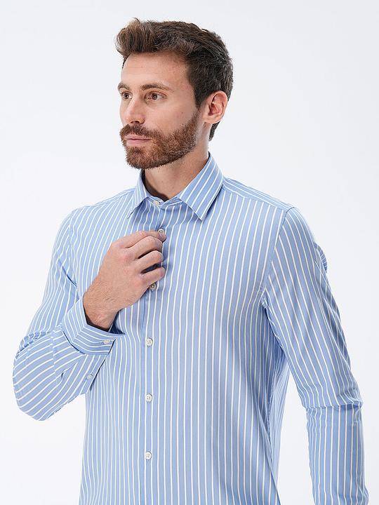Immagine prodotto Drykorn Regular Fit Ramis Shirt Mid Stripes Blue (XL)
