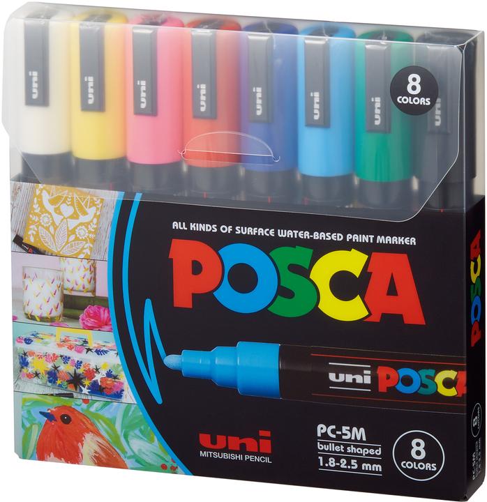Produktbild Posca Marker PC-5M Rundspitze (Multicolor, 2.50 mm, 8 x)