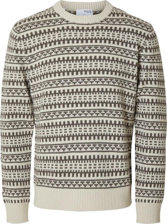 Actual product image Selected Homme Patterned jumper with round neckline (M)