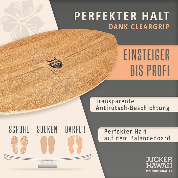 Produktbild Jucker Hawaii Balance Board mit Rolle und Korkhalbkugel