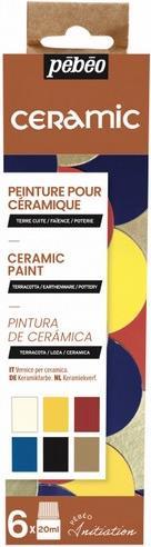 Pebeo Kit de premiers pas Ceramic (Or, Blanc, Rouge, Jaune, 120 ml)