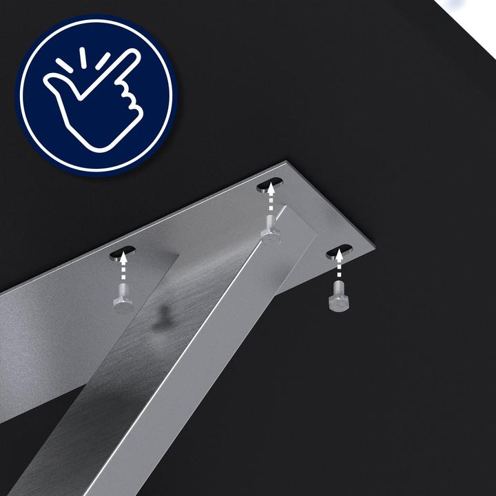 Image du produit CLP Pieds de table Biloxi en acier en forme d'étoile