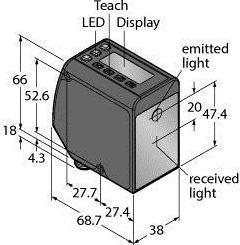 Image du produit Turck Système de mesure laser à capteur optique LTF12IC2LDQ