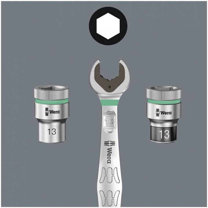 Actual product image Wera 8100 SB 6 Zyklop Speed Ratchet Set (13 mm, 16 mm, 10 mm, 8 mm, 12 mm, 15 mm)
