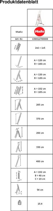 Produktbild Hailo Kombileiter (Stehleiter, 48 cm)