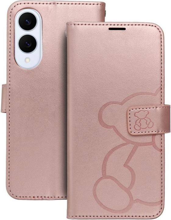 Image du produit OEM Back panel cover MEZZO Book case for SAMSUNG S25 Edge teddy bear rose gold (Samsung Galaxy S25 Edge)