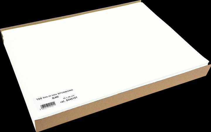 Image du produit PROnappe Set de table jetable Spunbond, 400 x 300 mm, blanc (30 x 40 cm)
