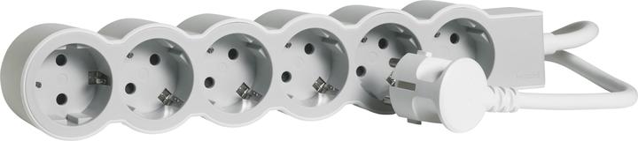 Actual product image Legrand Flat socket strip 6x socket, 3 metre cable white-grey 694565 (6 x, CEE 32/3, 3 m)