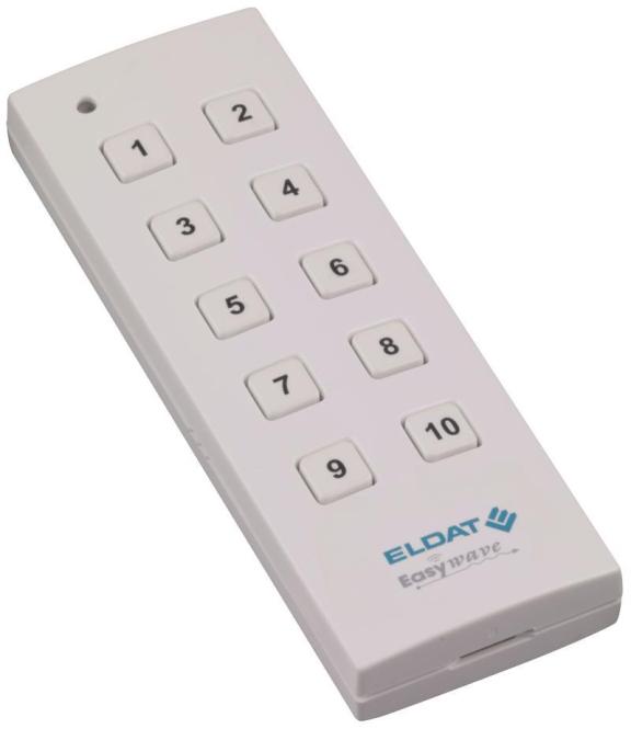 Actual product image Eldat Hand-held transmitter RT34-5010E-01-0 10 - channel, signal white RAL9003