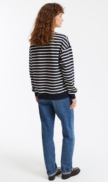 Image du produit La Redoute Collections Gestreiftes Sweatshirt mit geknöpfter Schulter (L)