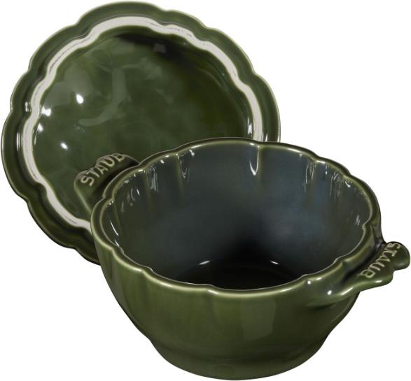 Actual product image Staub Pot ceramic artichoke, dark green, 0.47L
