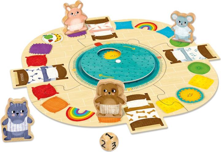 Actual product image Goula Ankleide-Spiel, d/f/i ab 3 Jahren, 2-4 Spieler, farbiges Brettspiel (German, French, Swiss German, Italian, Portuguese, English)